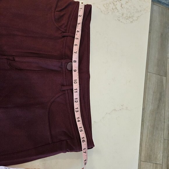 Seven 7 Size 14 SKINNY 4-WAY STRETCH PONTE Knit Pant In Wine Burgundy - Picture 10 of 13